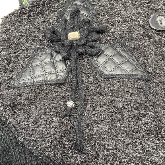 Liquid by Sioni Sweater Art to Wear Medium Embellished Wool Mohair - Picture 6 of 9